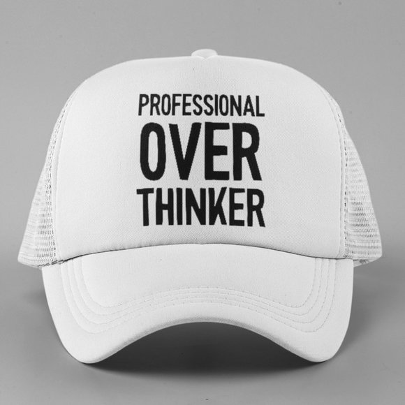 🆕Professional Over Thinker Foam Trucker Hat Mesh Snapback Cap White - Picture 1 of 2
